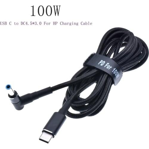 45W 65W 90W Dc Power Charger Converter USB Type C Adapter Cable for Hp Stream Spectre Pavilion Envy Eliteboook Laptop Cable