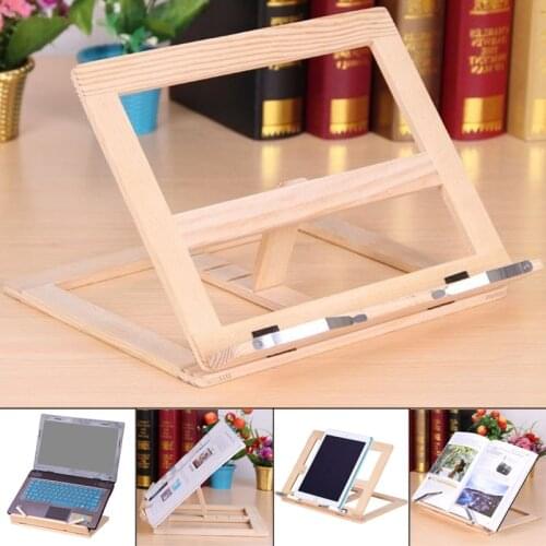 Wooden Frame Reading Bookshelf Bracket Tablet PC Support Stand Wooden Drawing Easel UY8
