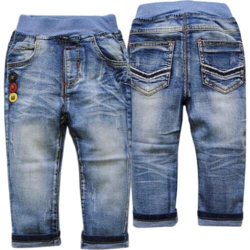 4103 baby boys jeans baby girls jeans kids pants soft denim trousers spring autumn blue child fashion new