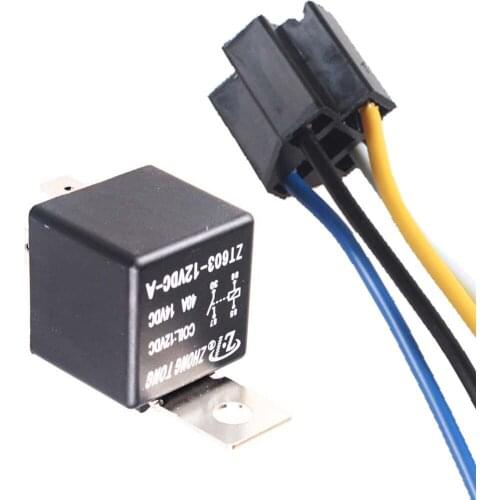 EE support Car Automotive 12V 40A AMP SPST Relay & Socket Harness 4 Pin 4P 4 Wire Sales