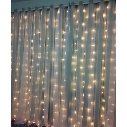 Waterfall Curtain Lights LED Icicle String Light Wedding Party Home Christmas Backdrops Decoration blue white colorful