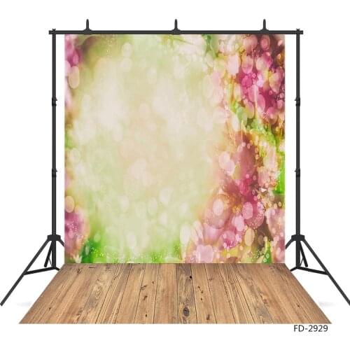 Flare Bokeh Floral Backdrop Computer Printed Backgrounds Photo Studio for Children Portrait Lovers Baby Shoot Photography Props