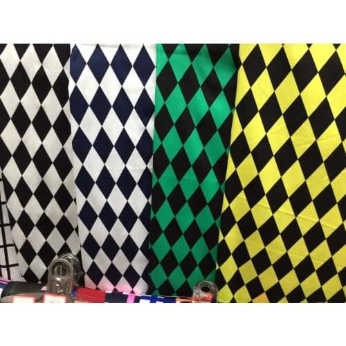 LEO&LIN Big Diamond Lattice Pattern Cotton Stretch Satin Fabric Patchwork Tissus 50cm