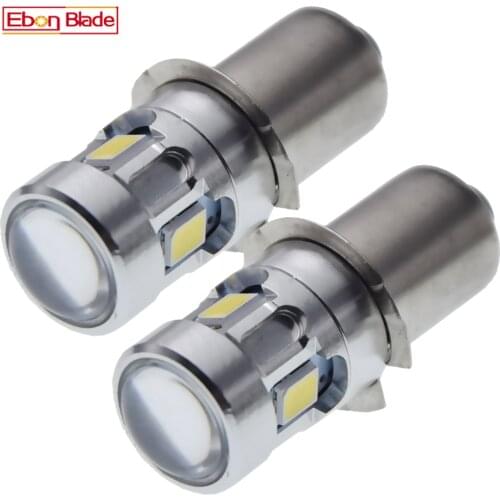 2Pcs Warm/White For Maglite P13.5S LED Bulb 3V 4.5V 6V 9V 12V 18V Replacement Lamp Flashlight Torches Work Bike Upgarde Light