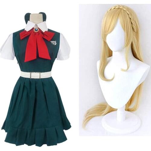 Custom Size Anime Super Danganronpa 2 Sayonara Zetsubo Gakuen Sonia Nevermind Cosplay Costumes and wig Halloween For Women