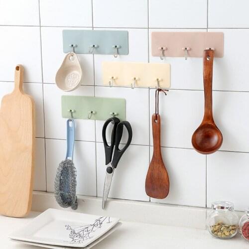 Kitchen Adhesive Home Adhesive Suckers Convenient Wall Self Door Strong Sticky Hook Holder Bathroom Hanger