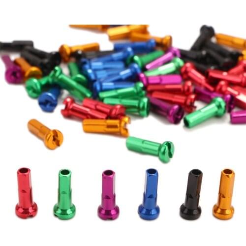 10Pcs Mtb Bike Road Bicycle Nipples 14g 14mm Ultralight High Strength Aluminum Alloy Colorful Spokes Nipple For Bicycle Wheel