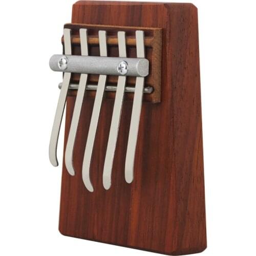 New 5 Key Thumb Piano Mahogany Kabalin Acacia Wood Childrens Musical Instrument Beginner Gift Portable Thumb Piano KB35