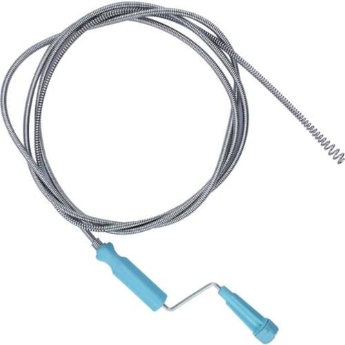 Drain Snake Cleaner 1.4/1.8/2.6m Drain Auger Metal Spring Sink Dredge Auger Plumbing Clog Remover Ultra-long Sewer Dredge