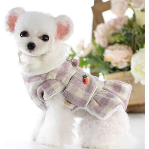 2022 New Dog Cat Pet Dress Winter Dog Clothes Doggie Puppy Apparel Terrier Pomeranian Yorkshire Maltese Bichon Poodle Clothing S