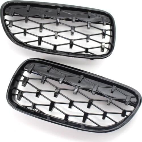 2Pcs Front Grille Diamond Style Professional Kidney Grille Grill 51137254969 51137254970 51137254968 for BMW 3 Series E92 10-14
