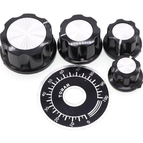 Potentiometer Knob Kit A03 Dial Knob + MF-A03 Bakelite Knob With Digital Scale Plate Sheet Scale for 3590S Potentiometer