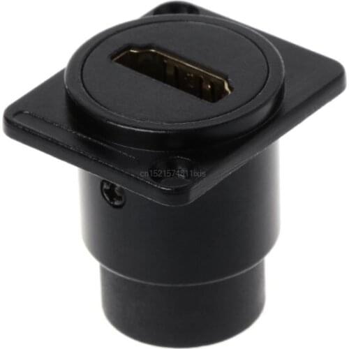 New HDMI D-type RJ45 Socket Network Plug Chassis Panel Mount Audio Connector Metal HD Aviation Cable Cat5e Cat6