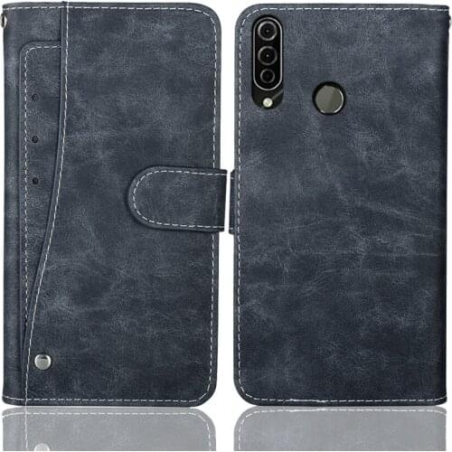 Luxury Wallet Vsmart Joy 3 Case 6.5" Vintage Flip Leather Phone Case Protective Cover With Front Card Slots