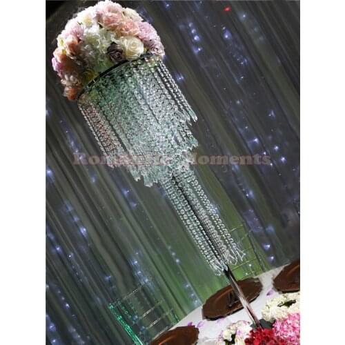 Sliver Metal Table Centerpiece Wedding Flower Stand Party Props