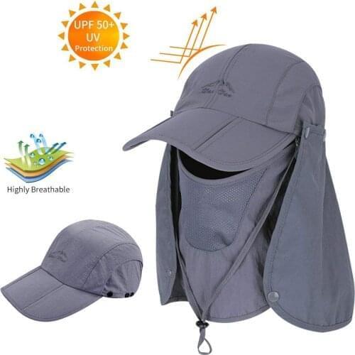 10 Pcs Sun Caps UV 50+ Protection Hats with Neck&Face Flap Cover for Cycling Hiking Fishing Garden Hunting Outdoor Travel