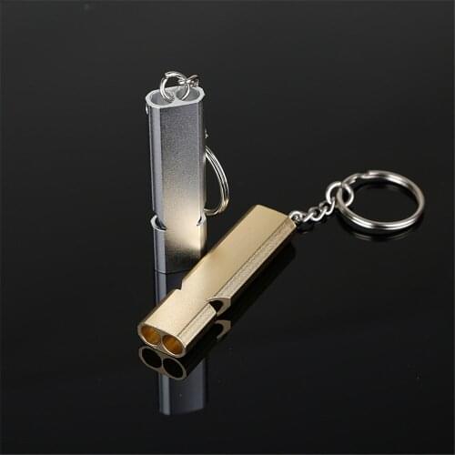 Survival Whistle Portable Aluminum Safety Whistle for Outdoor Hiking Camping Safe Souvenir Cheerleading Team Sports Tool Whistle