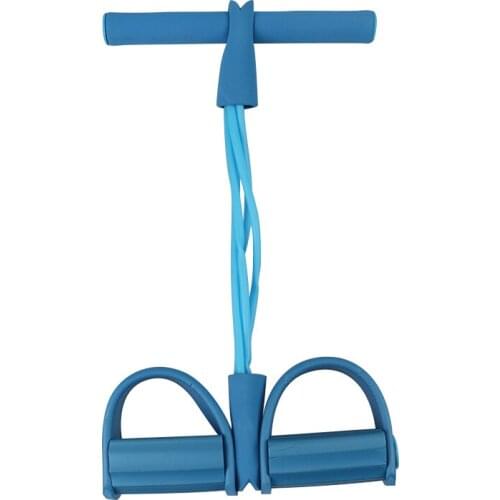 Tension Rope 4 Tube Puller Pedal Ankle Abdominal Exerciser Fitness Elastic Sit Up Pull Rope Home Gym Sport Training Equipment