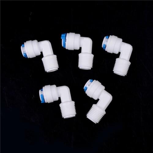 5Pcs 1/4"X1/4" Tube Push Fit Union Elbow Quick Connect Water Filter Wholesale