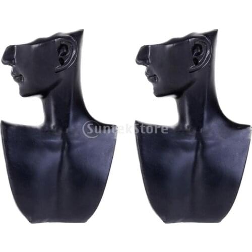 2 Pieces Black, Resin Necklace Display Jewelry Bust Stand for Jewelry Accessories