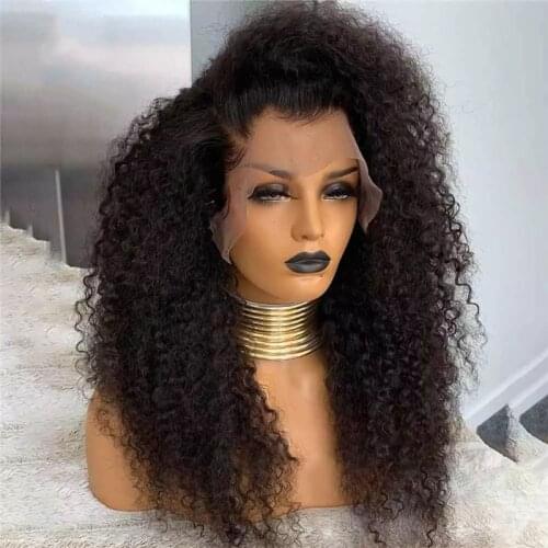 Long Kinky Curly Wigs for Black Women Wine Red Cosplay Wigs Synthetic Wig for Women Middle Part Lace Front Wigs with Preplucked