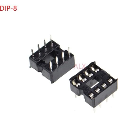 30PCS DIP8 IC SOCKET DIP CHIP TEST HOLDER Adaptor 8 PIN dip-8 DIP 8PIN 8p 2.54MM PITCH CONNECTOR