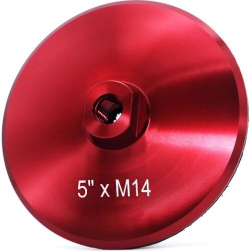 5 Inch 125mm Red AIuminum Backer Pad For Diamond PoIishing Pad AIuminum Based Backing HoIder M14 Thread AngIe Grinde