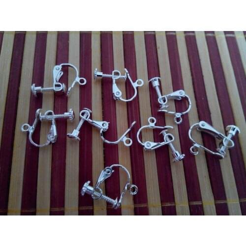 50pcs 1.3X1.6cm With Pendant Hole Adjustable Earless Ear Clip With Pendant Hole Diy Handmade Ear Jewelry Materials Accessories