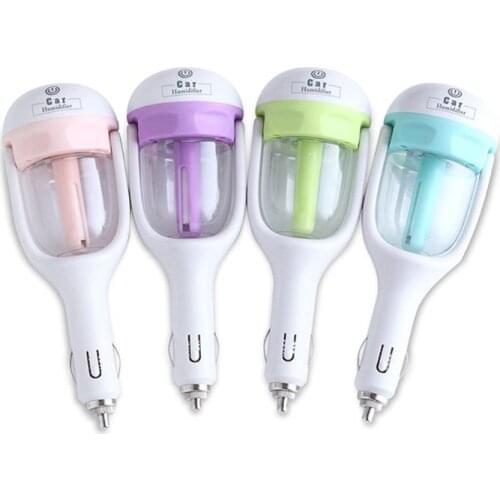 Car Mini Air Humidifier Aroma Diffuser Essential Oil Diffuser Air Purifier Mist Maker with 180 Degree Rotation Auto Interior