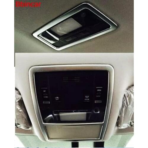 Bbincar Accessories Moulding ABS Chrome Front Rear Roof Top Reading Lamp Light Cap Sticker Trim 2PCS For Lexus RX 2016