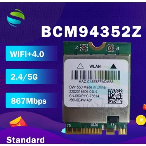 BCM94352Z BCM94352 DW1560 NGFF 867Mbps 802.11ac Bluetooth 4.0 Wlan Card