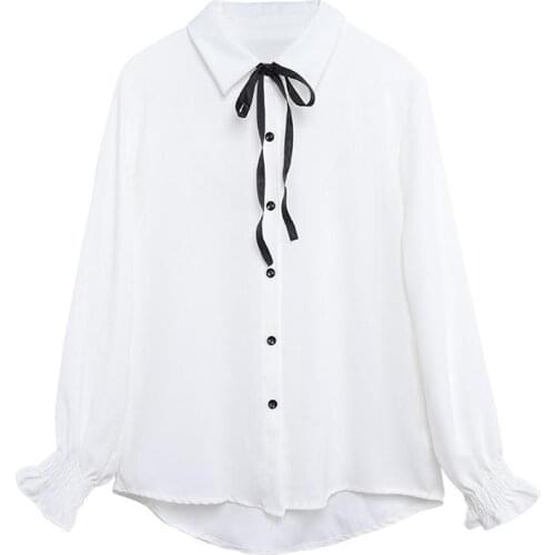 Blouse Women Bow Long Sleeve Shirt Womens Shirt Blusas Ropa De Mujer