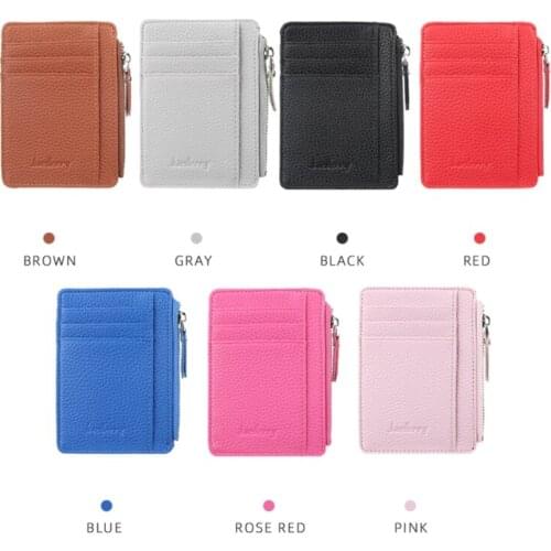 Women Slim PU Leather Credit Card Holder Cards Case Pocket Wallet Organizer 20CA