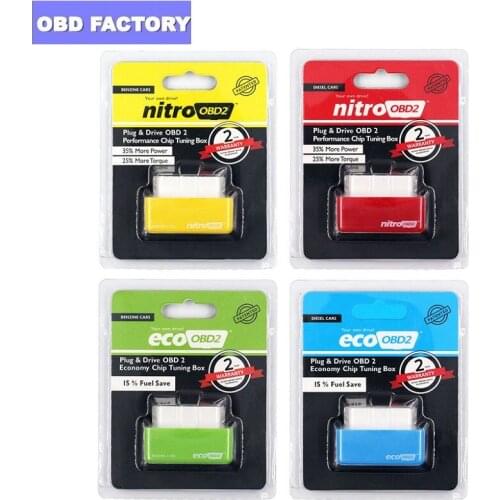 Power Prog Nitroobd2 Ecoobd2 15% Fuel Saving Interface Nitro OBD2 Eco obd2 ECU Chip Tuning Box For Benzine Diesel Cars More Torq