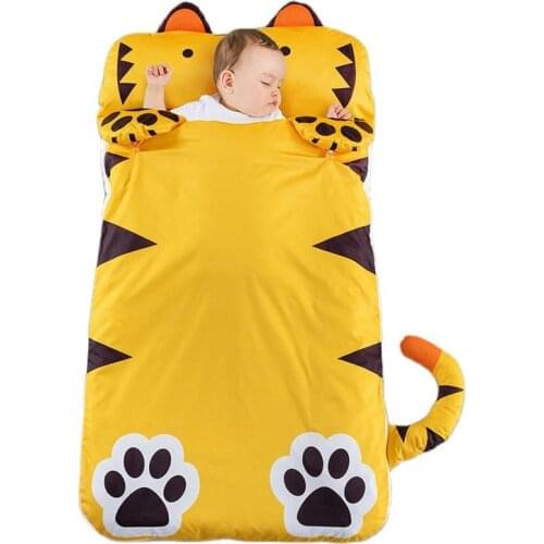 Childrens sleeping bags Spring summer, autumn and winter thickened baby sleeping bags to prevent rolling