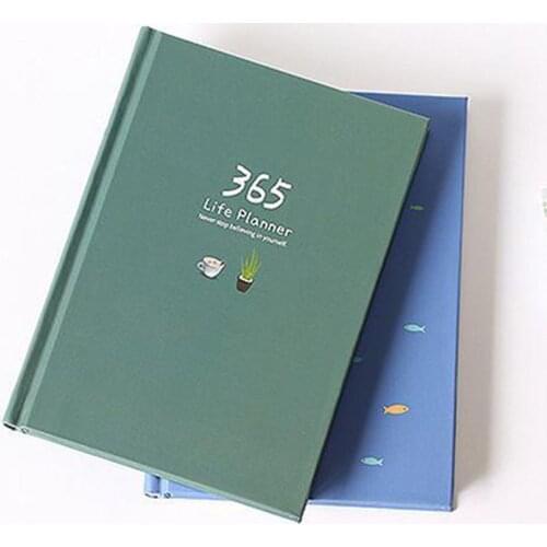 Deer Fish Leaf Weekly Monthly Daily Journal Notebook Planner Stationery Portable student school stationery writing notebook