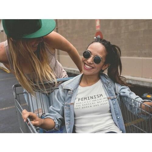 Feminism NOUN The Radical Notion Ringer T-Shirt Women Men Unisex Summer t shirt Cotton Casual Graphic tees tumblr tshirt Tops