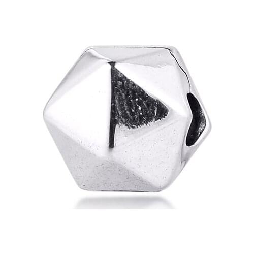 Fits for Pandora Beads Bracelets Facet Lock Stopper Clip Charms 100% 925 Sterling Silver Jewelry Free Shipping