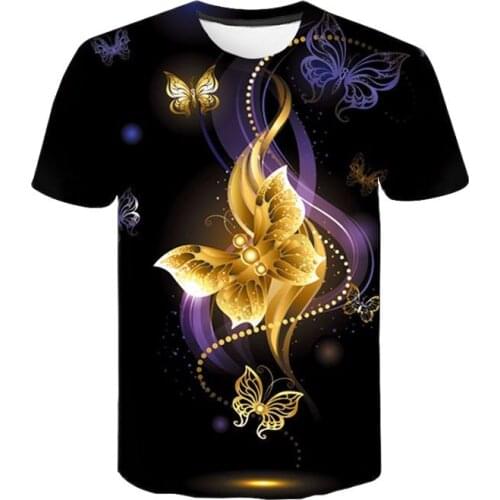 Animal Butterfly 2020 new Summer Men Women Children Fashion Summer Short Sleeve Tshirts Casual Streetwear Tee Boy Girl Kids Tops