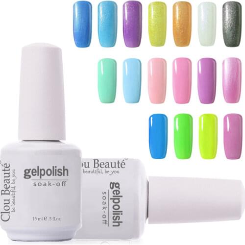 15ml Clou Beaute Choose Any 1 Color Nail Gel Polish Soak Off UV Gel Nails Led Lamp UV Gel Nail Gel Polish Nail Art