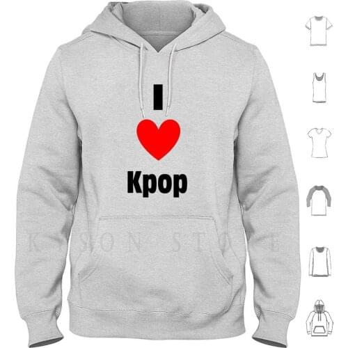 I Heart Kpop Shirt Hoodies Long Sleeve Yaoi Anime Manga Japan Jpop Jrock Cosplay K Pop Expo Love Dedication