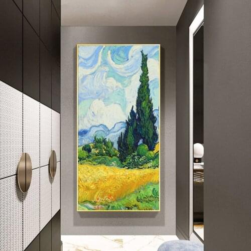 Van Gogh Vertical Canvas Painting Giclee Print Van Gogh Collection Posters Wall Picture for Living Room Porch Home Decor