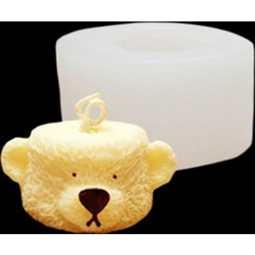 Kawaii 3D Bear Candle Mold Silicone Mold For Candle Making DIY Handmade Resin Molds For Plaster Soy Aroma Wax Soap Mould