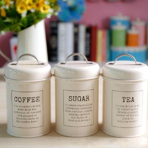 Tank Cover Steel Kitchen Utensils Multifunction Tea Coffee Sugar Square Box Case Household