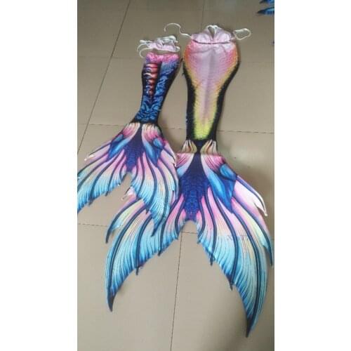 Kids Adults Mermaid Tails HD printing with Flippers Bikini Swimmable Girls Costumes Swimmable Swimsuit