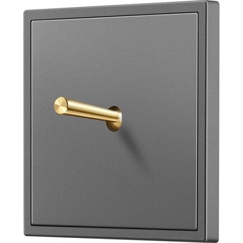 Brass wall switch Vintage Toggle switch 220V 1gang2gang3gang4gang 2way 10A retro switch light Switch for living room brass lever