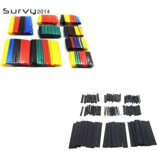 328Pcs 2:1 Sleeving Wrap Wire Car Electrical Cable Tube kits Heat Shrink Tube Tubing Polyolefin 8 Sizes Mixed Color