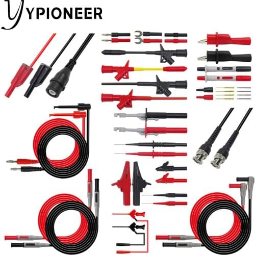 JXSINONE P1600 series Multimeter Test Lead Kit 4mm Banana Plug-Test Cable Test Probe IC Hook Clips Automotive Repair Tool Set