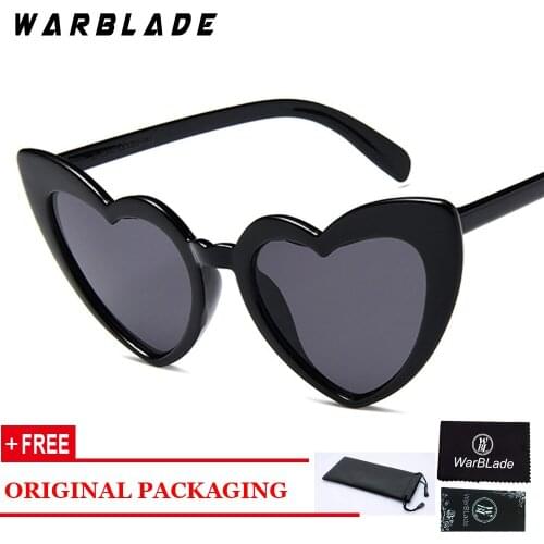 Heart Frame Sunglasses For Women Brand Glasses Designer Fashion Black Red Female Sexy Cat Eye Shades Love Heart Shape Eyewear