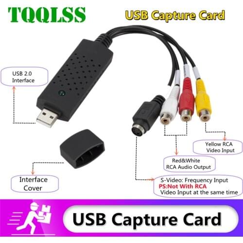 VHS to Digital Converter USB 2.0 Video Converter Audio Capture Card VHS Box VHS VCR TV to Digital Converter Support Win 7/8/10